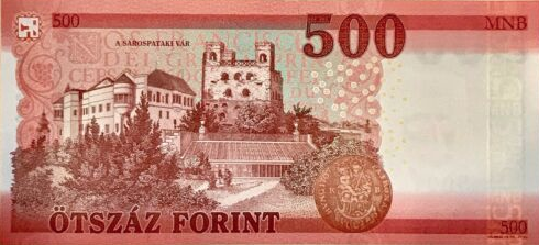 P202a Hungary 500 Forint Year 2019